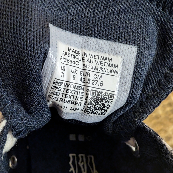 Navy and White Gingham Platform Sneakers - Picture 4 of 6